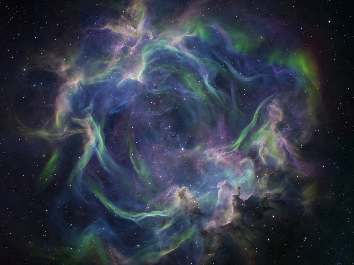 Massive Nebula Clouds Resembling an Aurora